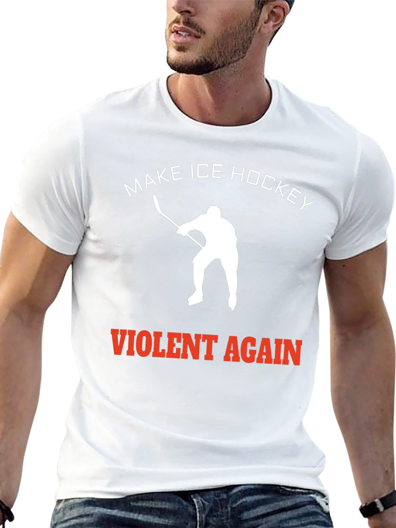 Make Ice Hockey Violent Again Black Tee