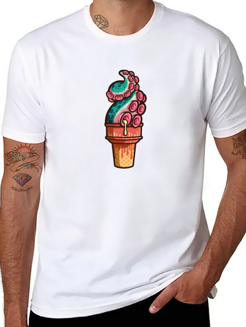 Octopus Ice Cream Graphic Tee
