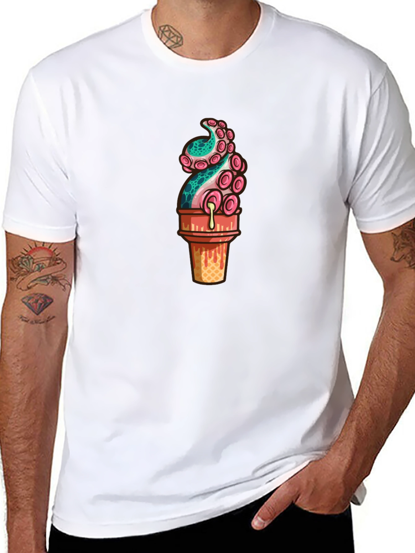 Octopus Ice Cream Graphic Tee