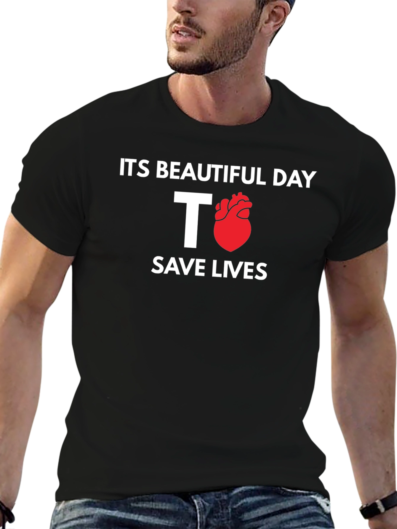 Save Lives T-Shirt - Heart Design
