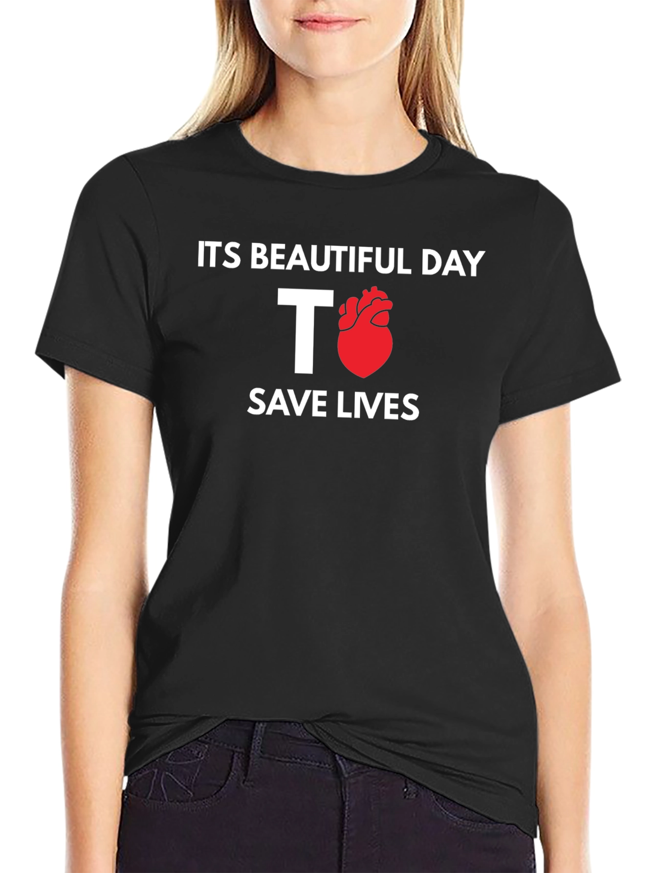 Save Lives T-Shirt - Heart Design