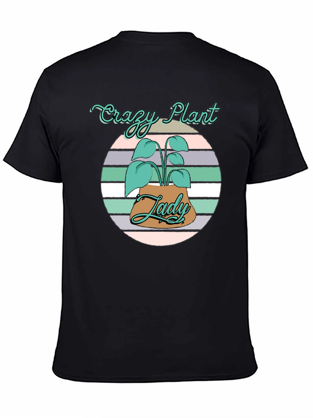 Crazy Plant Lady Tee - Black Cotton Graphic T-Shirt