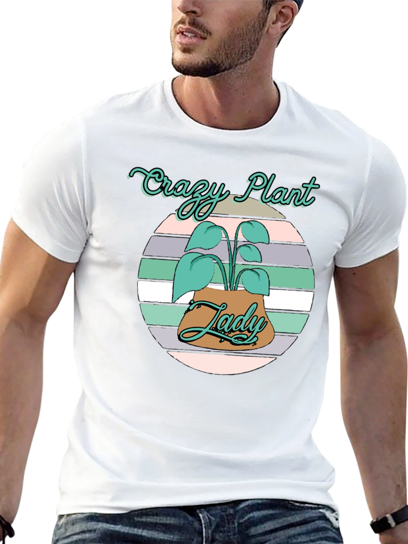 Crazy Plant Lady Tee - Black Cotton Graphic T-Shirt