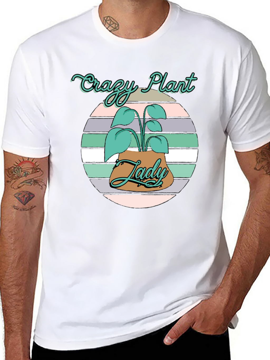 Crazy Plant Lady Tee - Black Cotton Graphic T-Shirt