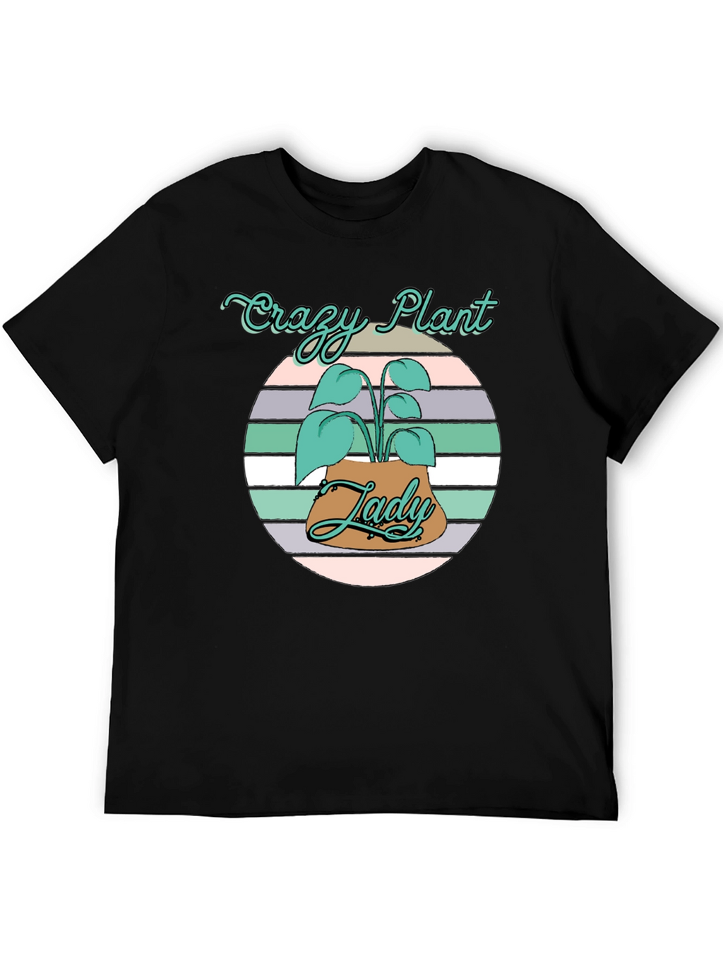 Crazy Plant Lady Tee - Black Cotton Graphic T-Shirt