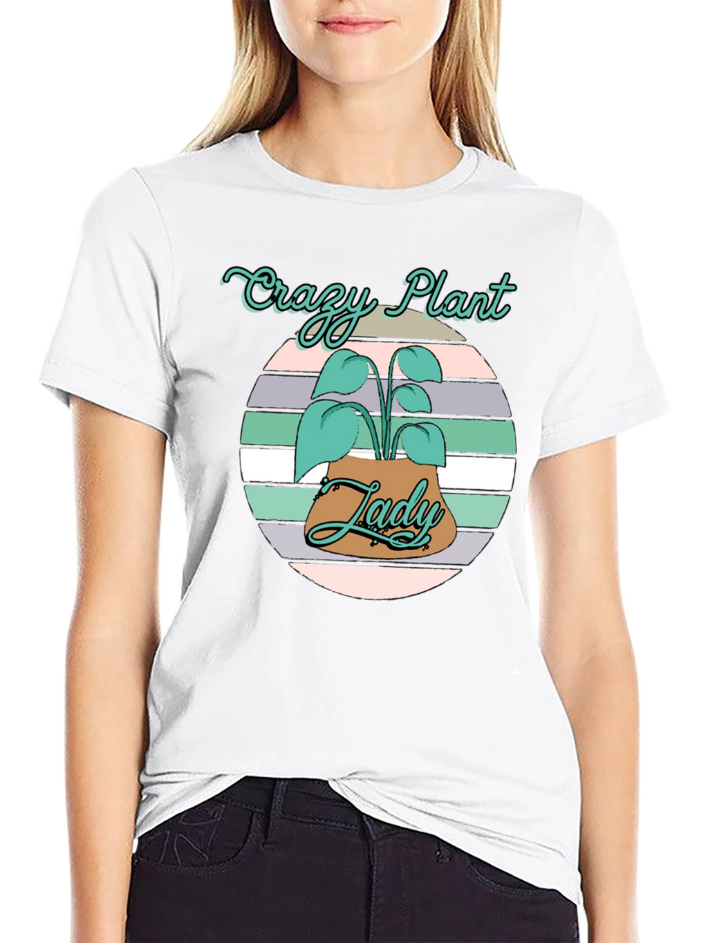 Crazy Plant Lady Tee - Black Cotton Graphic T-Shirt