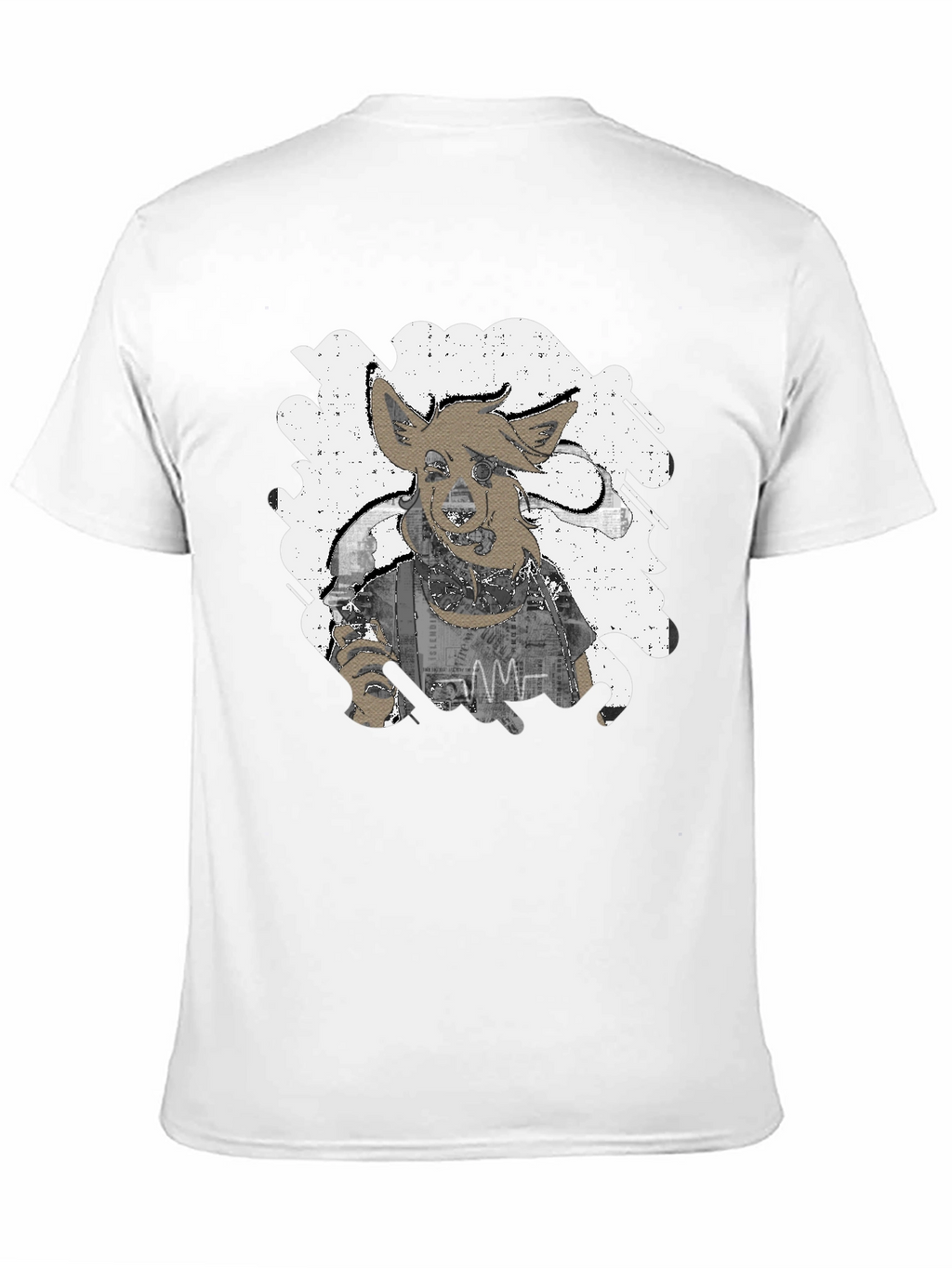 Unique Distressed Graphic Tee - Mens Black T-Shirt
