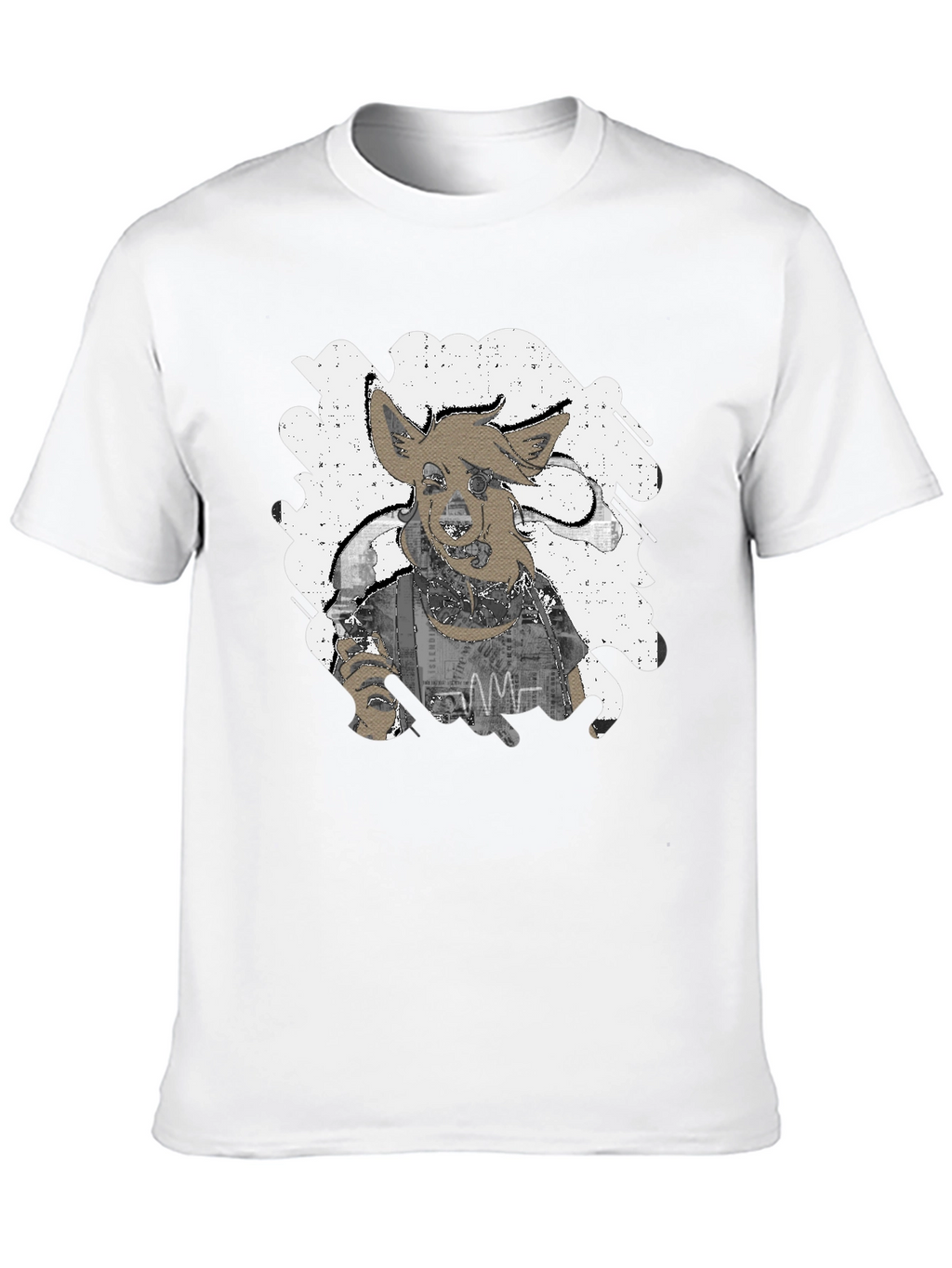 Unique Distressed Graphic Tee - Mens Black T-Shirt