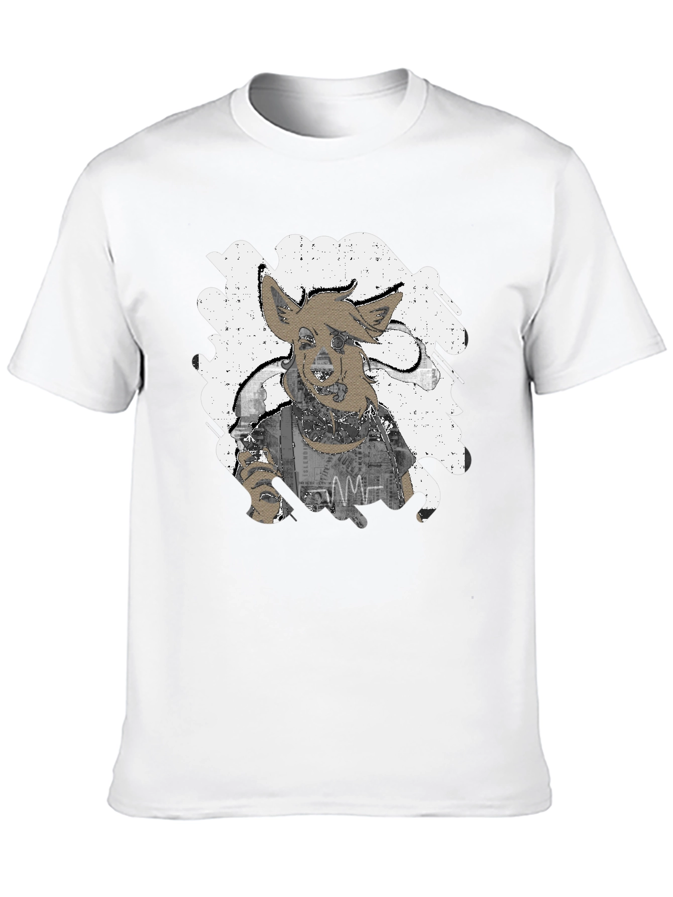 Unique Distressed Graphic Tee - Mens Black T-Shirt