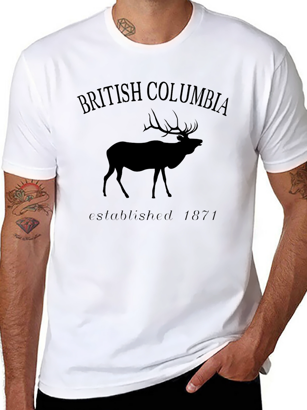 British Columbia Elk Silhouette T-Shirt