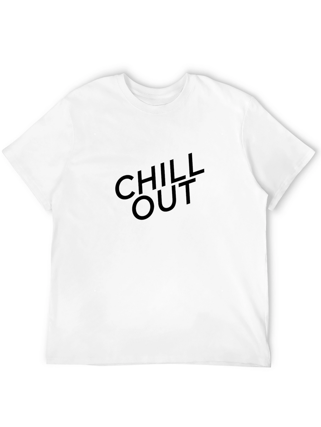 Chill Out Black T-Shirt - Relaxed Style