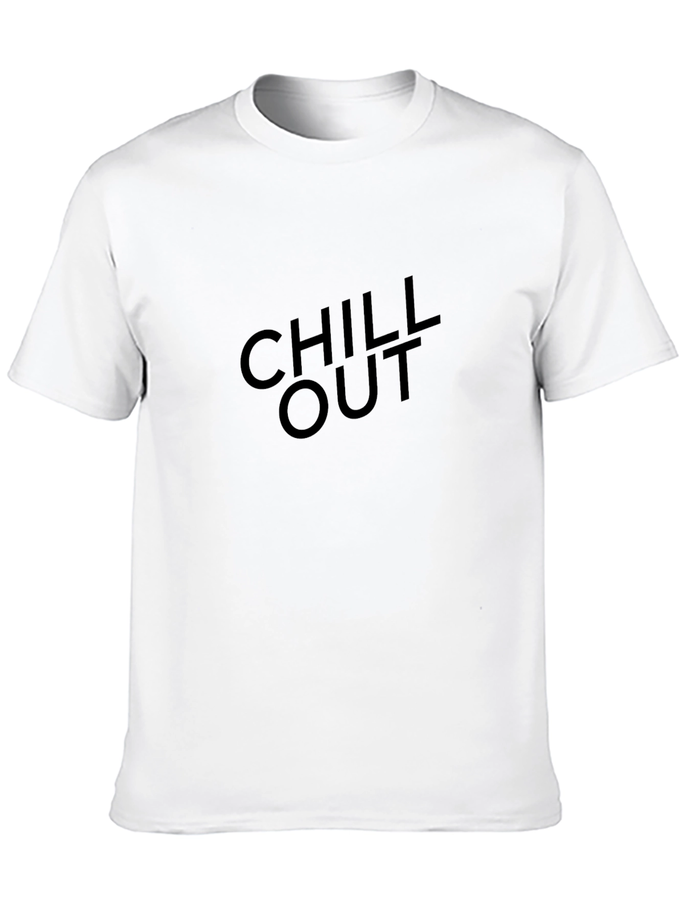 Chill Out Black T-Shirt - Relaxed Style