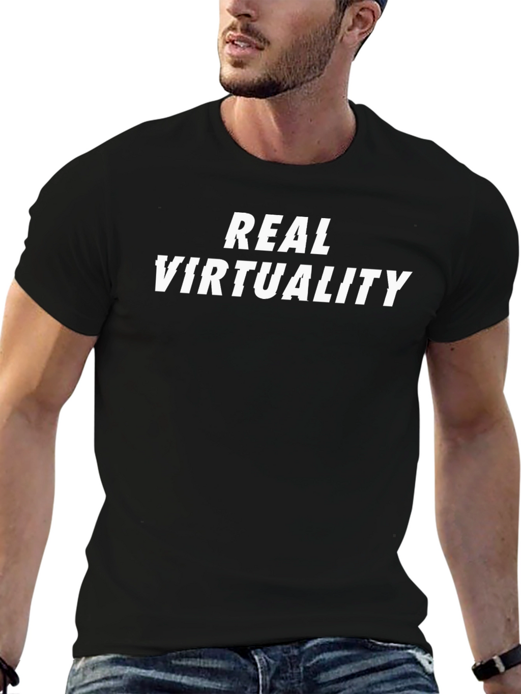 Real Virtuality Graphic T-Shirt - Black
