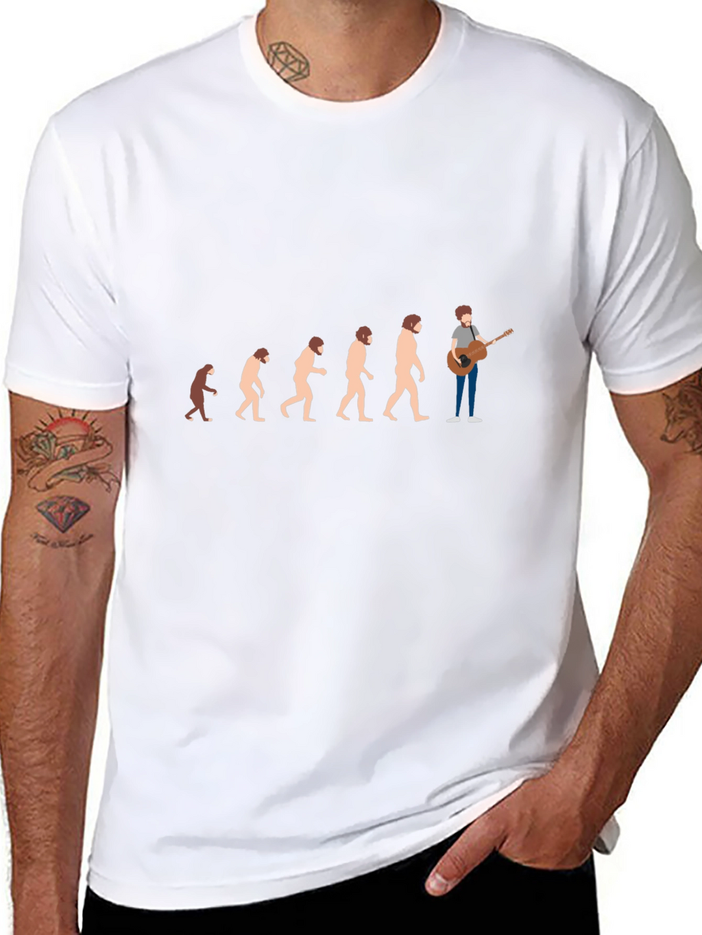 Evolution of Music Black T-Shirt