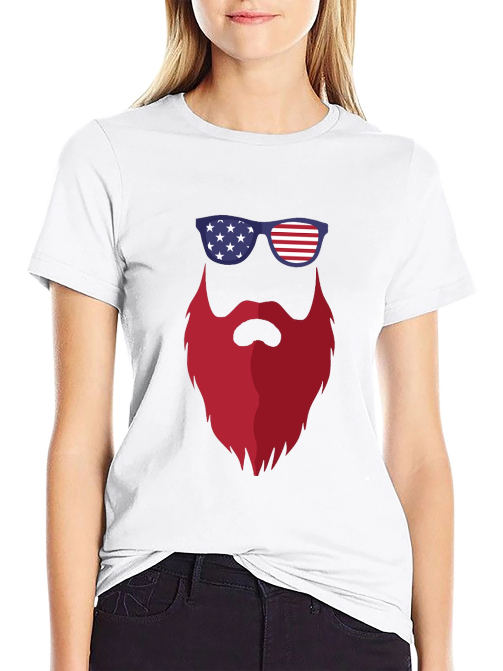 Patriotic Beard T-Shirt - USA Pride Tee