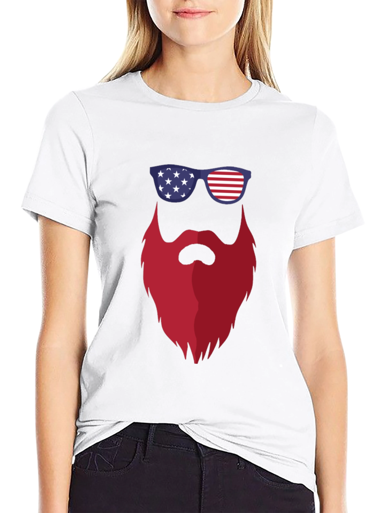 Patriotic Beard T-Shirt - USA Pride Tee