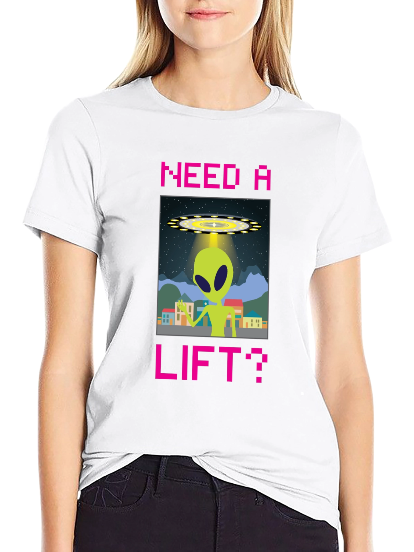 Need a Lift? Alien Graphic T-Shirt