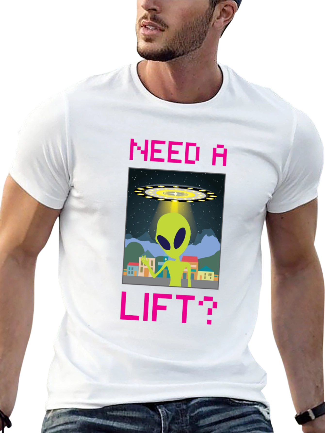 Need a Lift? Alien Graphic T-Shirt