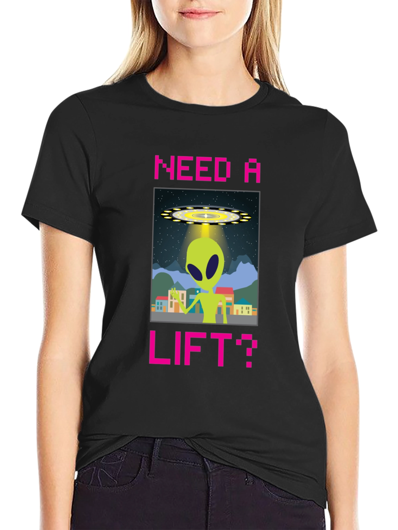 Need a Lift? Alien Graphic T-Shirt