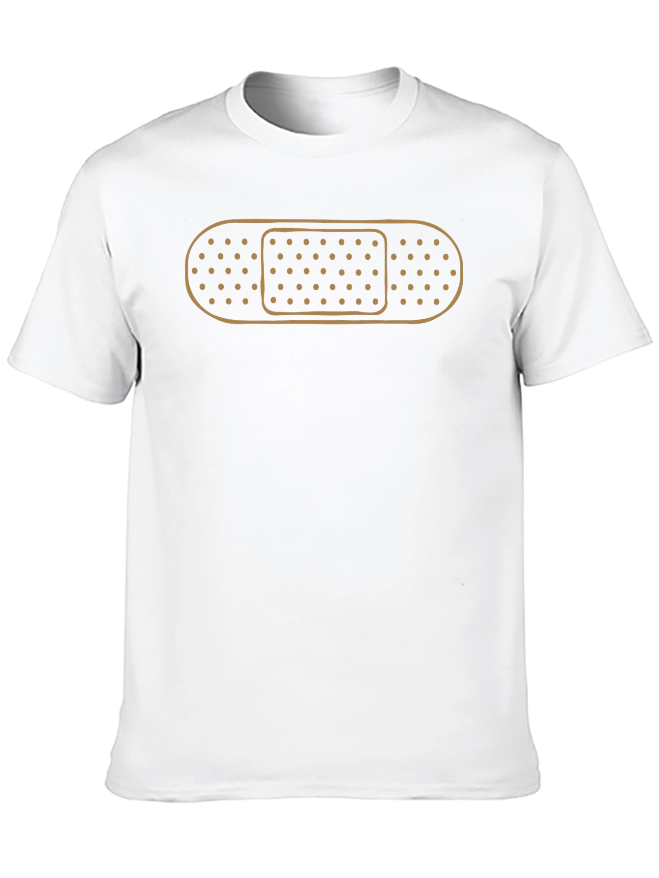 Funny Bandage Graphic Black T-Shirt
