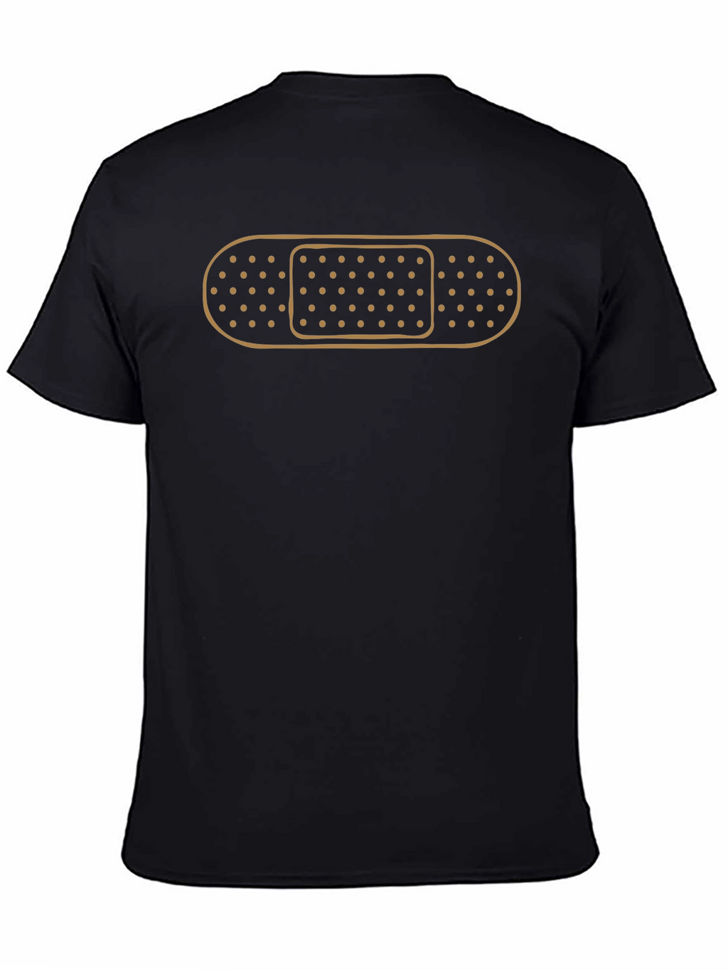 Funny Bandage Graphic Black T-Shirt