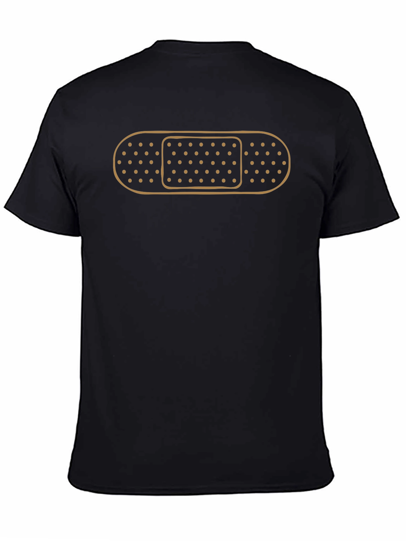 Funny Bandage Graphic Black T-Shirt