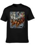 Santa Reindeer T-Shirt - Festive Holiday Tee