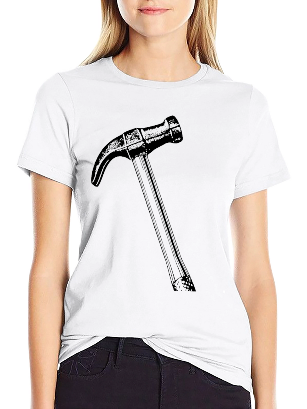 Hammer Graphic Black T-Shirt - Construction Tool Tee