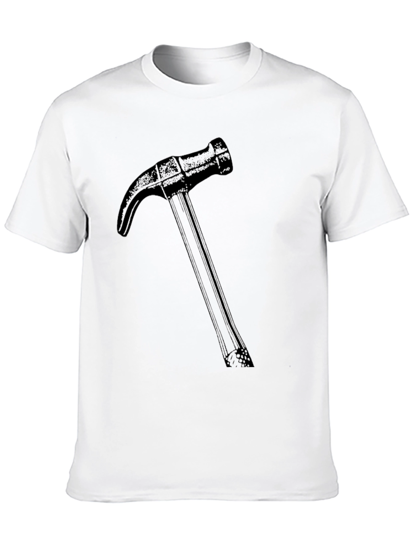 Hammer Graphic Black T-Shirt - Construction Tool Tee