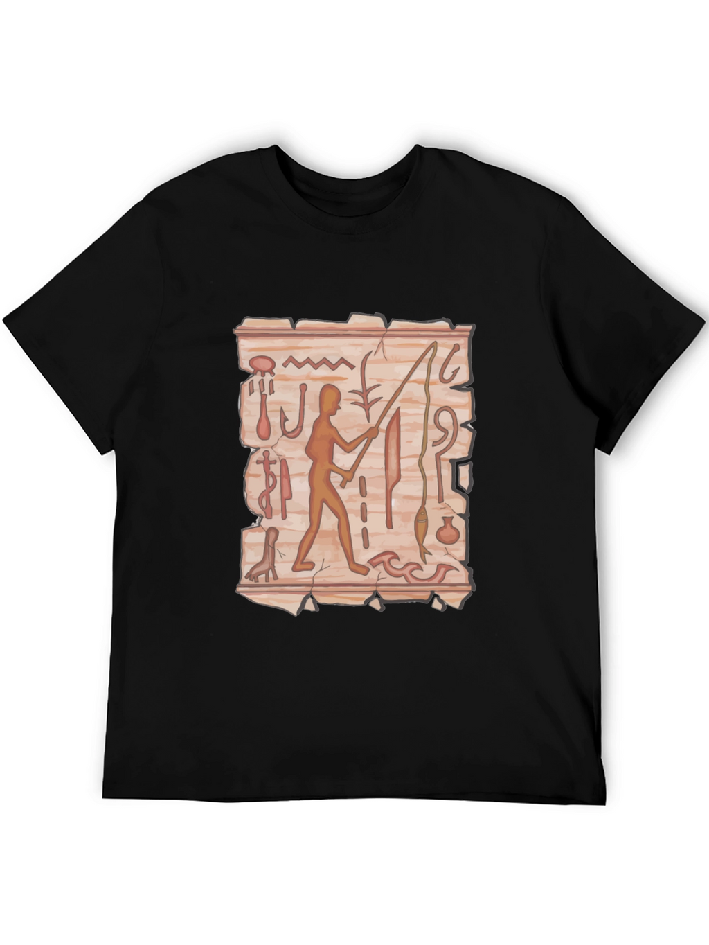Hieroglyphic Fisherman Graphic Tee