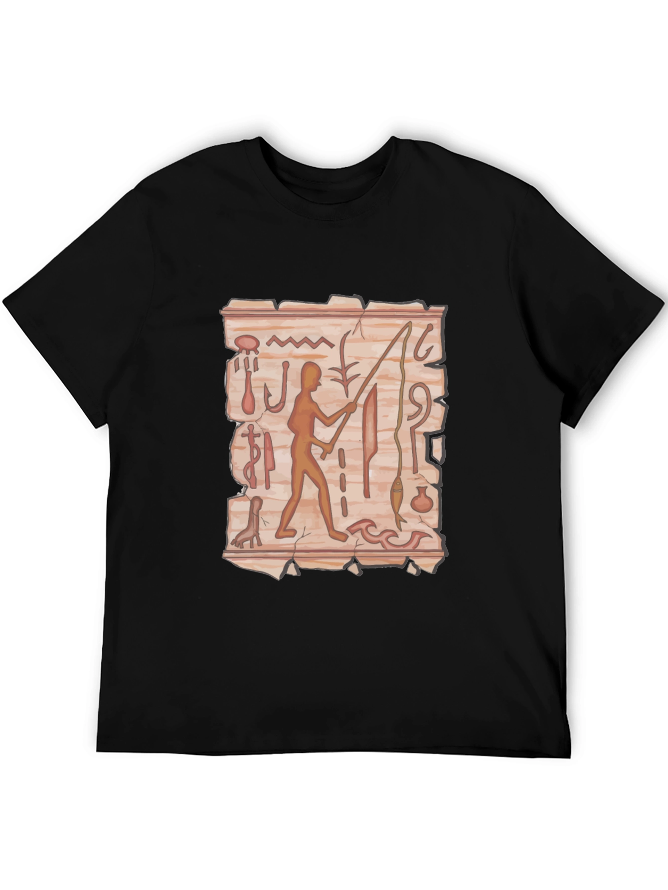 Hieroglyphic Fisherman Graphic Tee