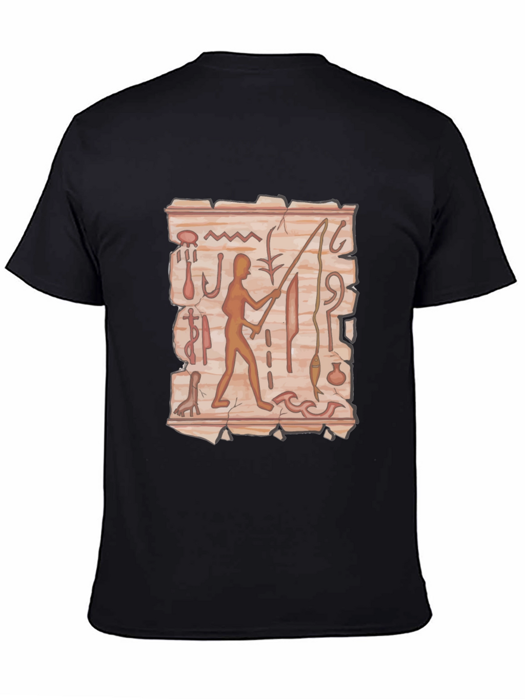 Hieroglyphic Fisherman Graphic Tee