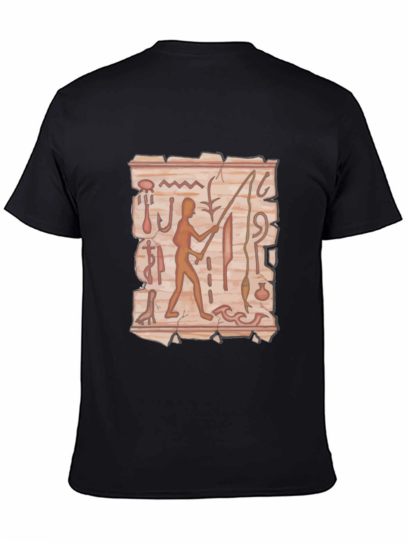 Hieroglyphic Fisherman Graphic Tee