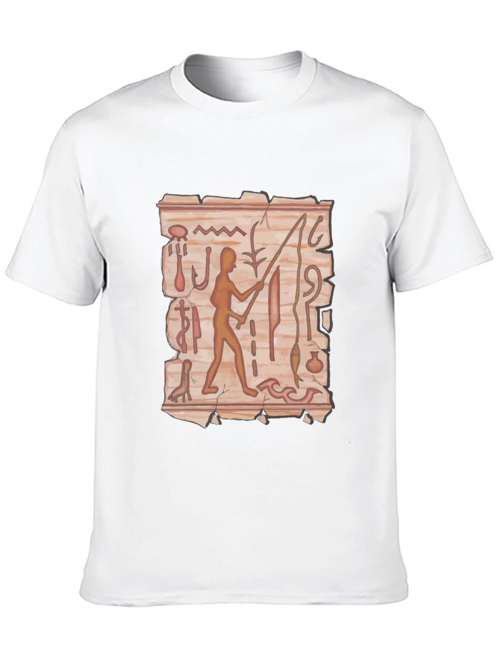 Hieroglyphic Fisherman Graphic Tee