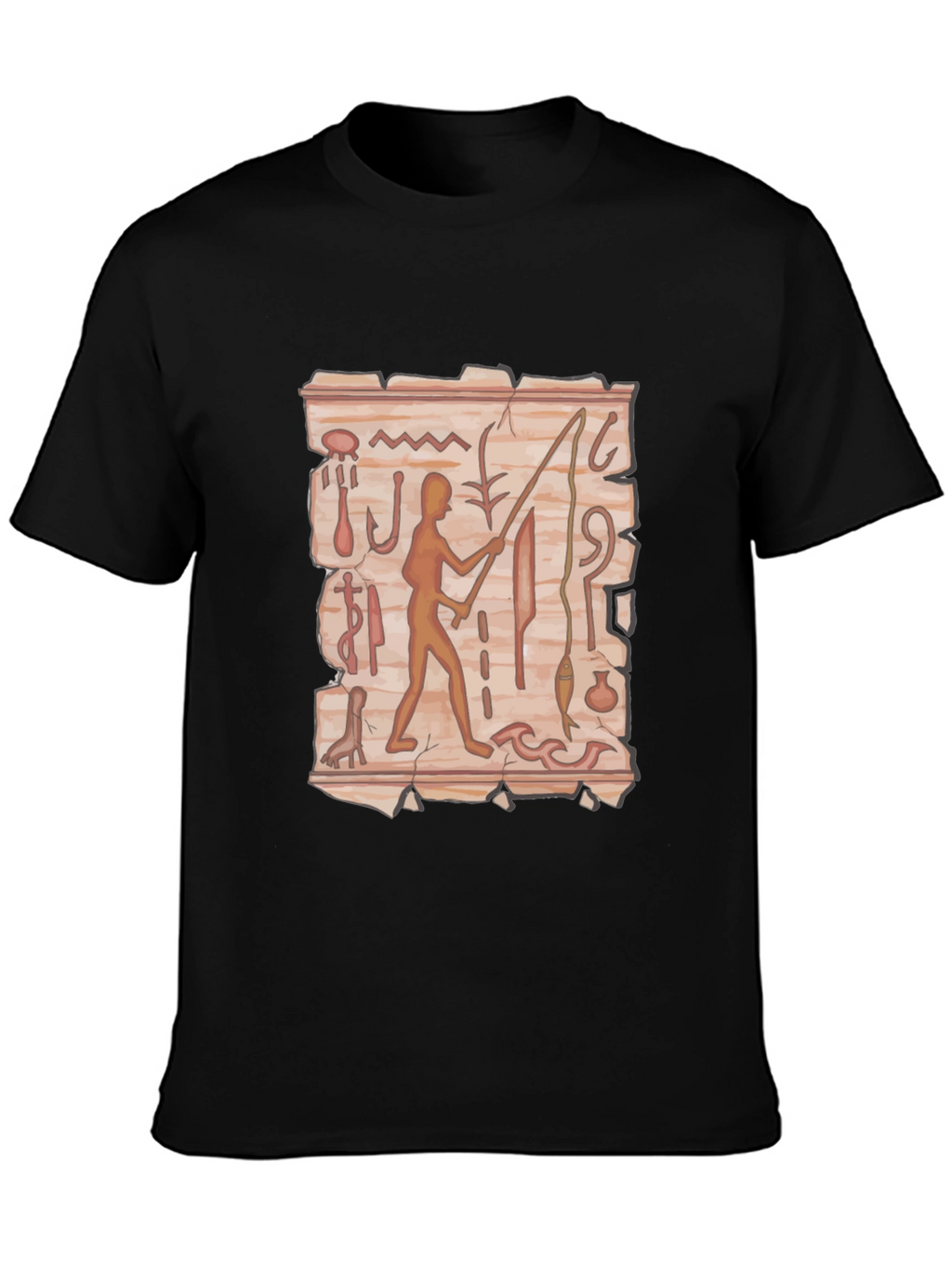 Hieroglyphic Fisherman Graphic Tee