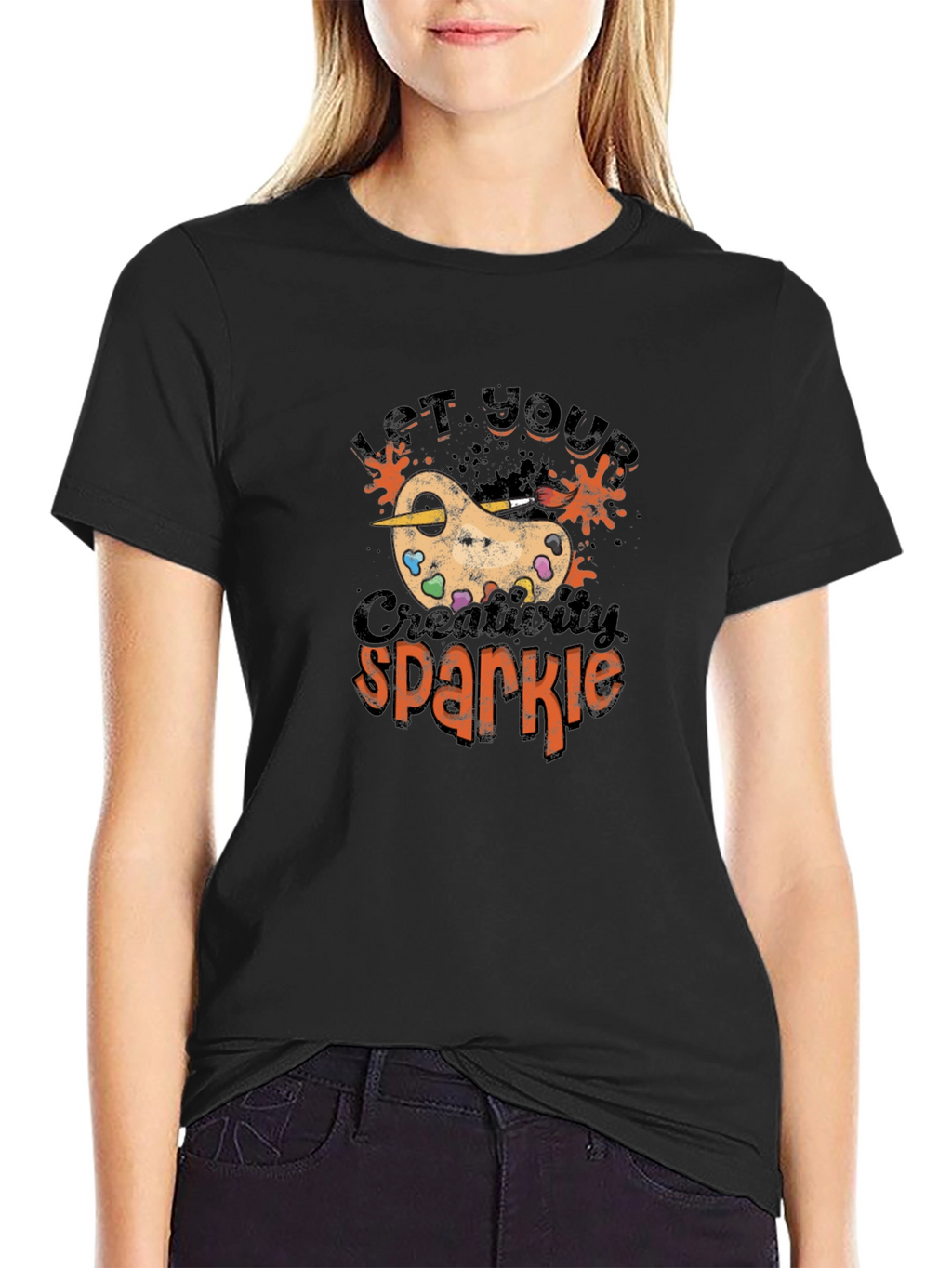 Creative Sparkle Graphic T-Shirt - Artistic Design