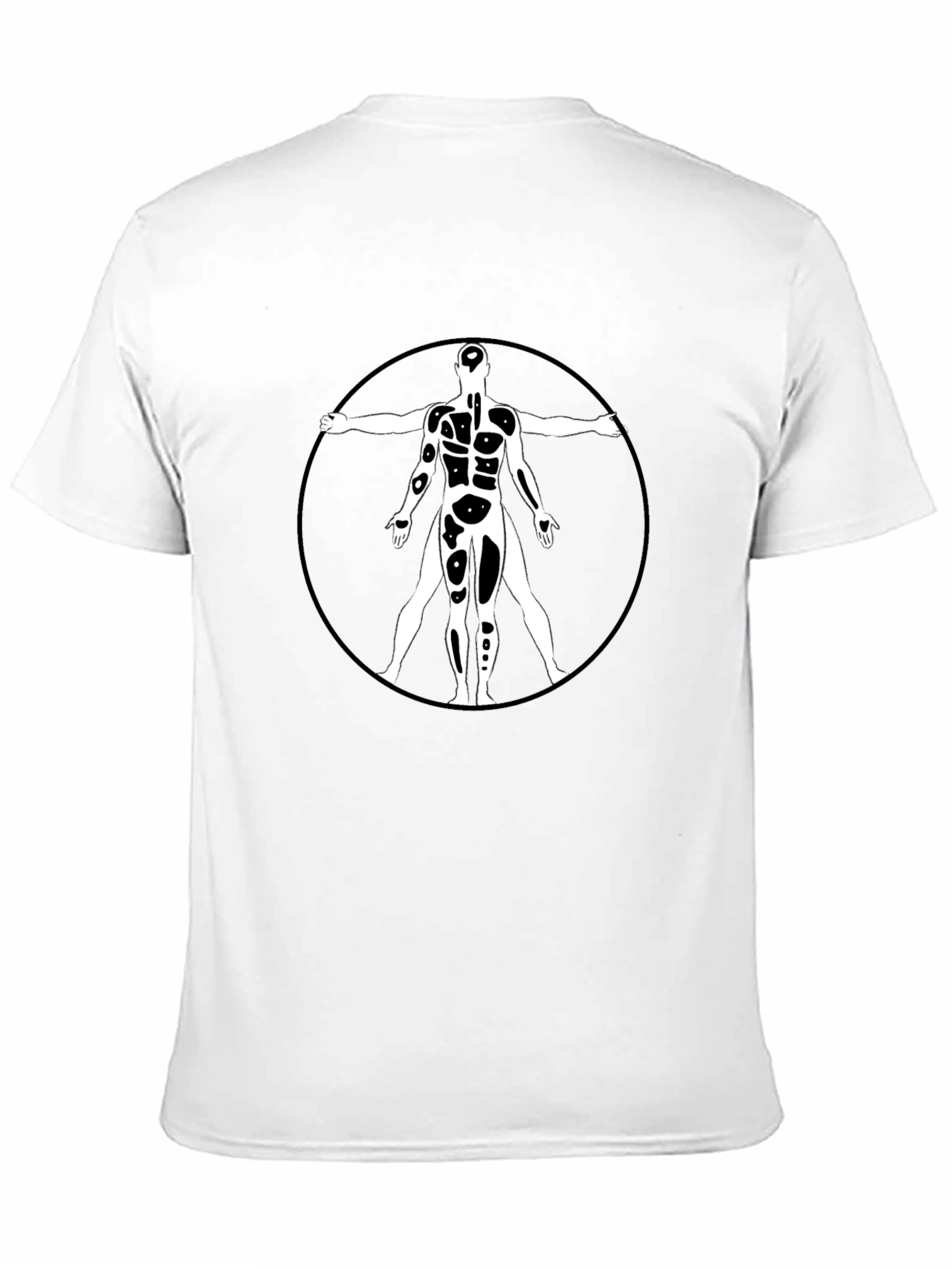 Vitruvian Man Graphic Black T-Shirt