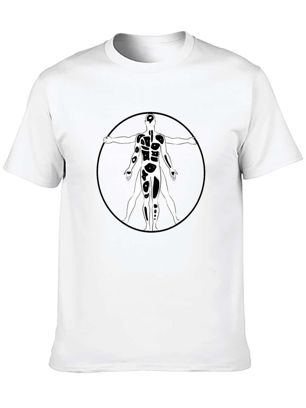 Vitruvian Man Graphic Black T-Shirt