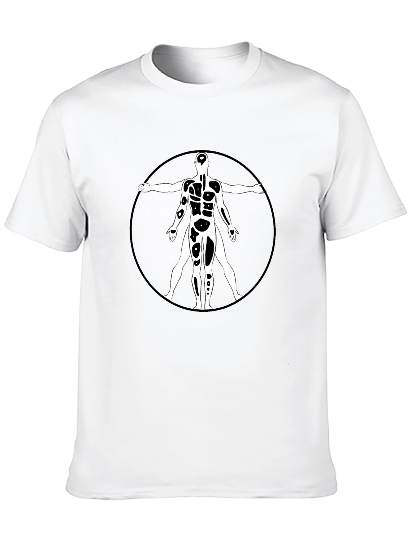 Vitruvian Man Graphic Black T-Shirt