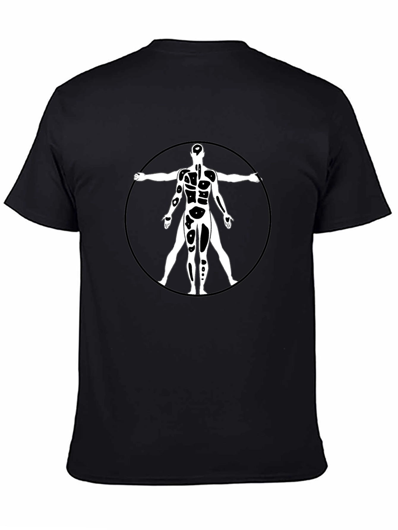 Vitruvian Man Graphic Black T-Shirt