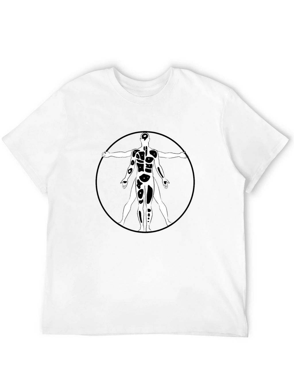 Vitruvian Man Graphic Black T-Shirt