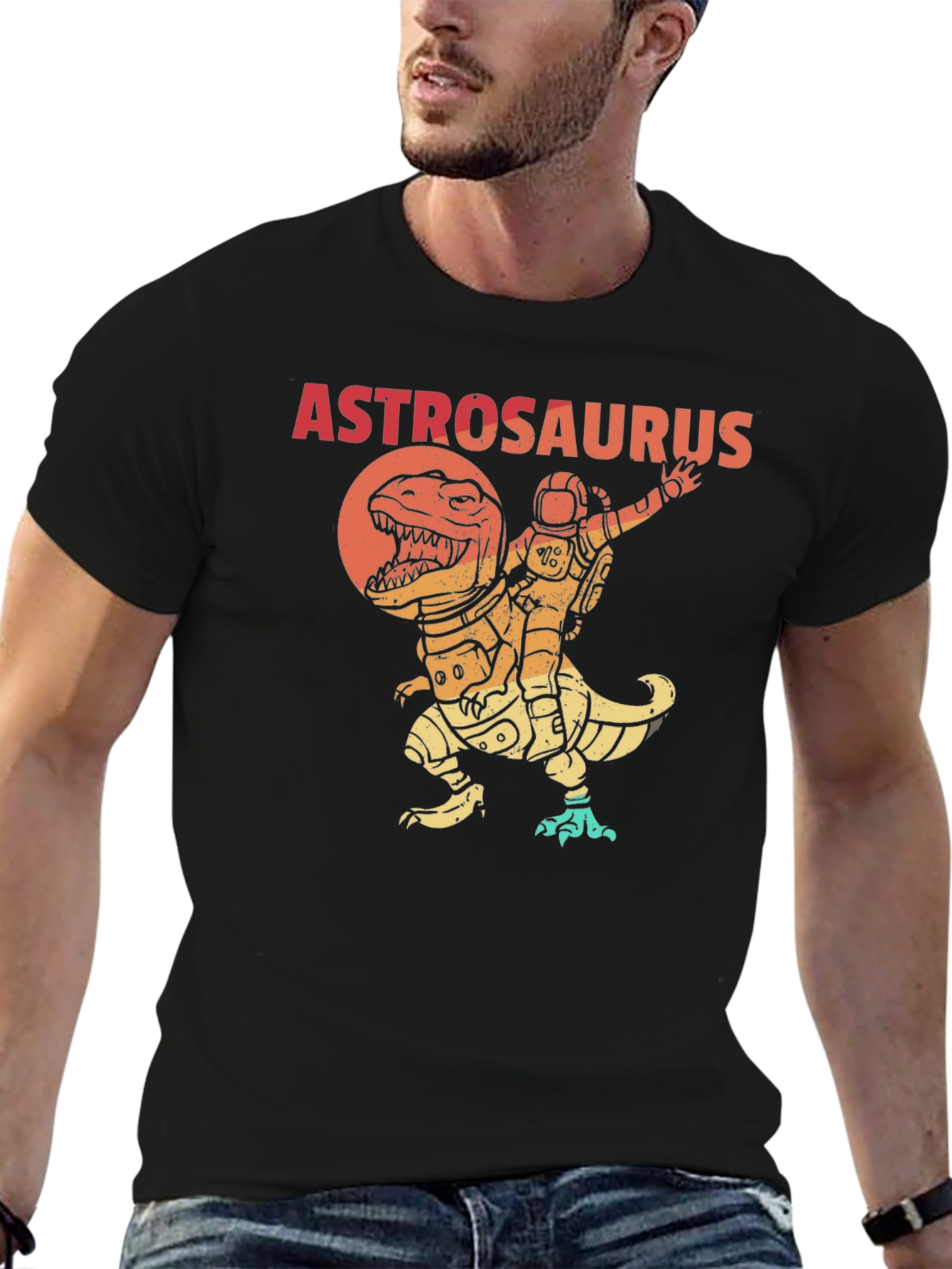 Astrosaurus T-Shirt - Astronaut Riding Dinosaur