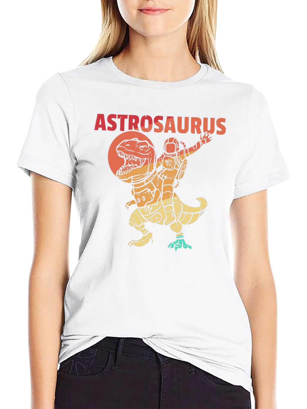 Astrosaurus T-Shirt - Astronaut Riding Dinosaur