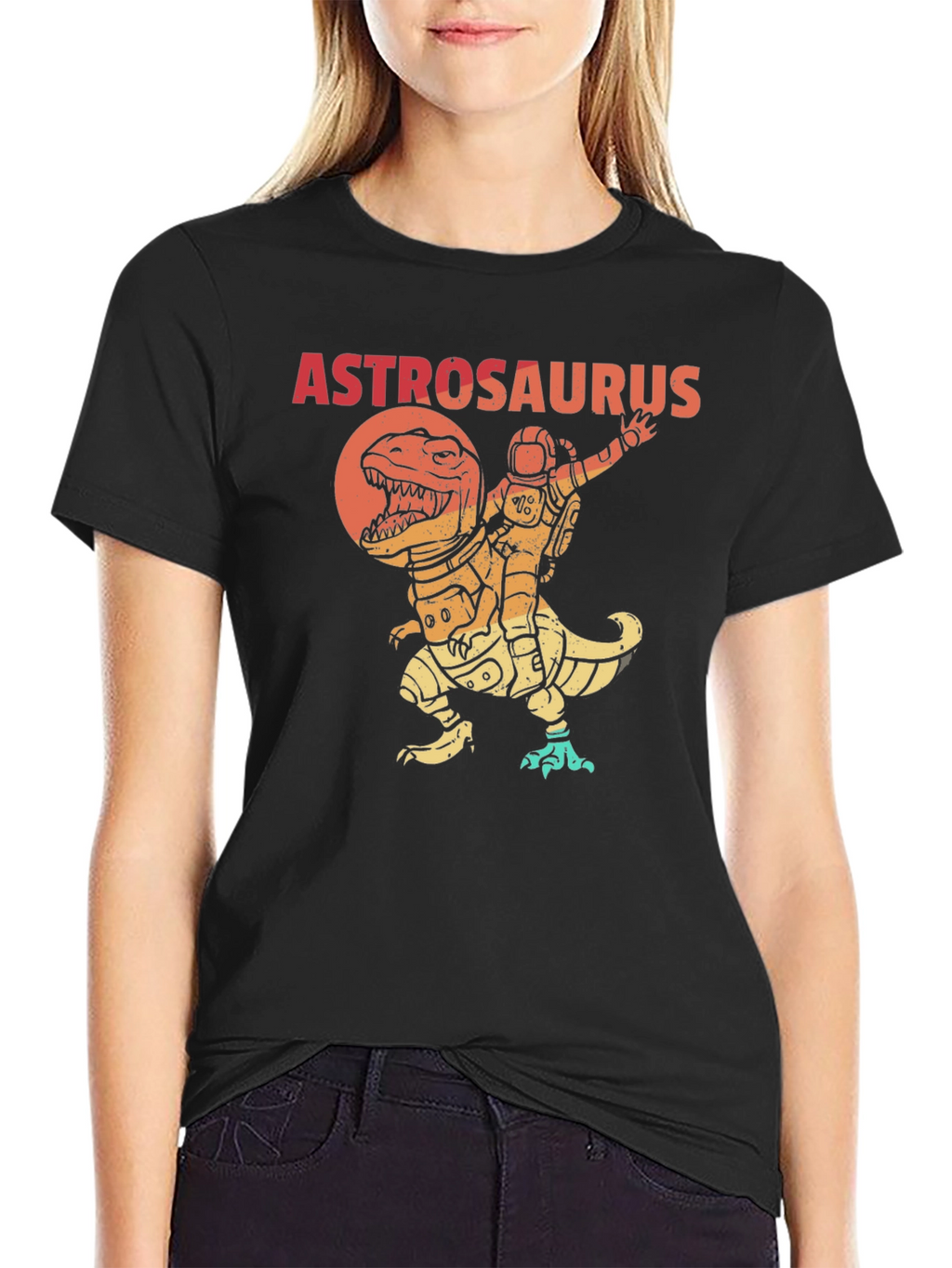 Astrosaurus T-Shirt - Astronaut Riding Dinosaur