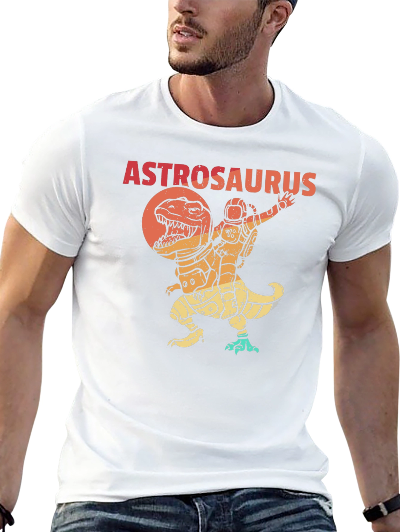 Astrosaurus T-Shirt - Astronaut Riding Dinosaur