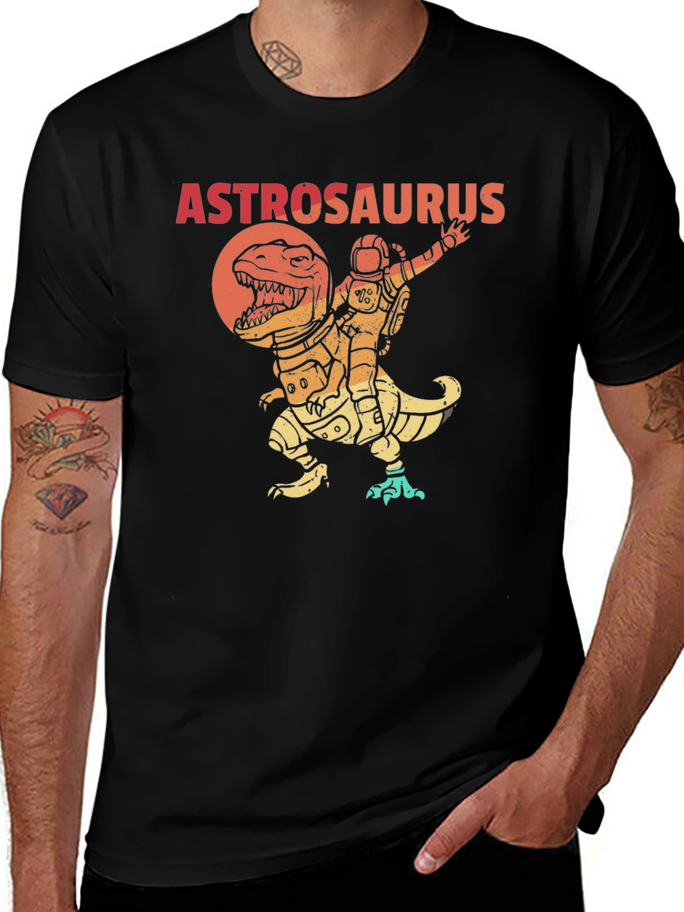 Astrosaurus T-Shirt - Astronaut Riding Dinosaur