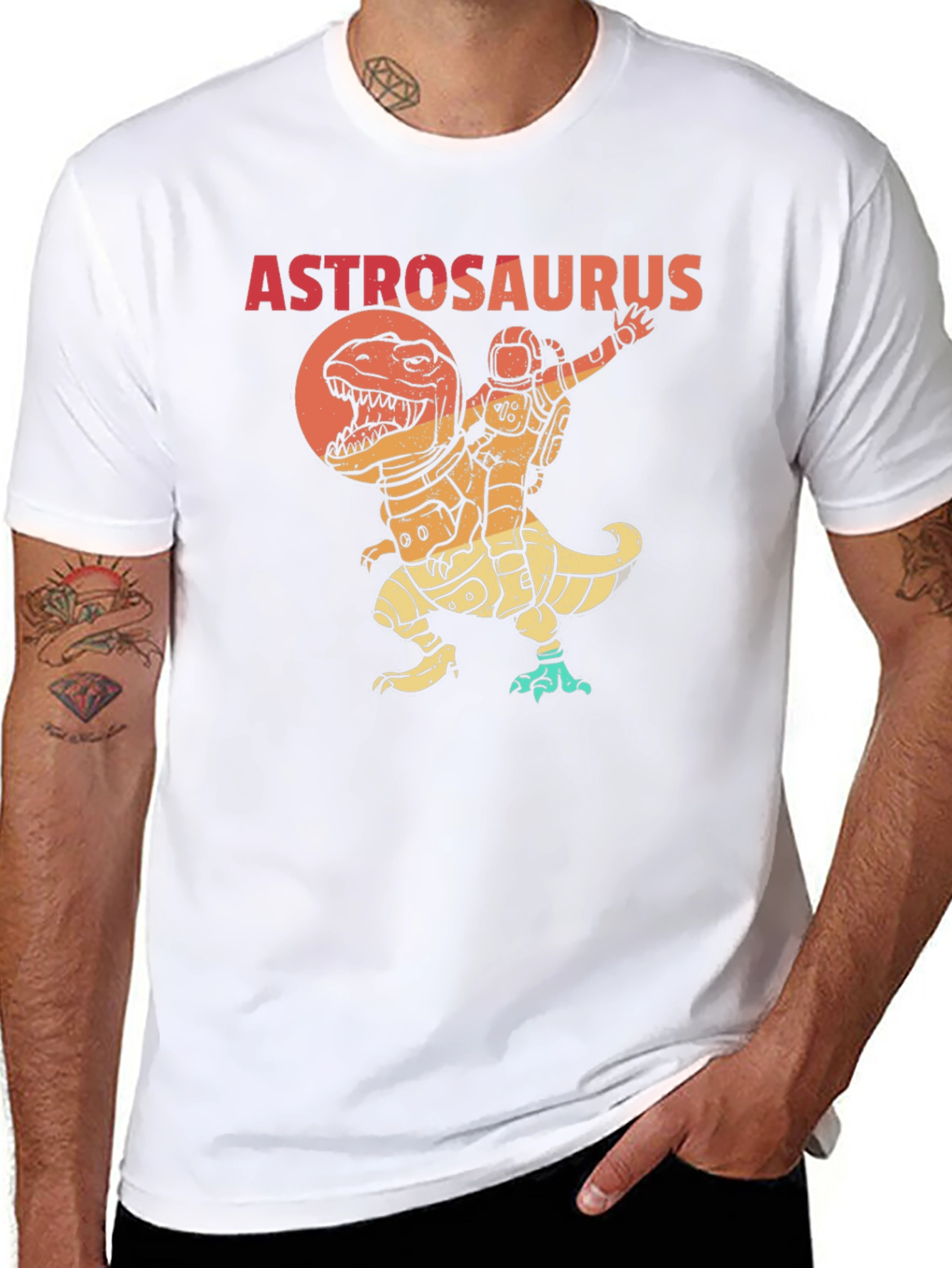 Astrosaurus T-Shirt - Astronaut Riding Dinosaur