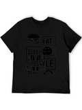 Eat Sleep Hardstyle Repeat Black T-Shirt