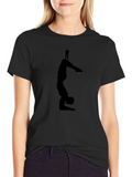 Mens Black Gymnastics Graphic T-Shirt