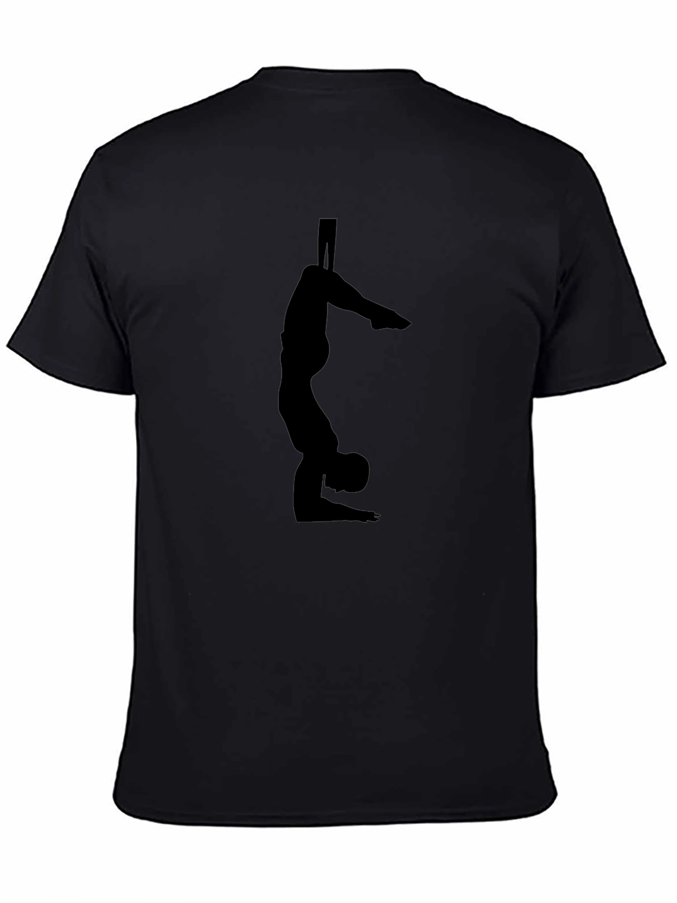 Mens Black Gymnastics Graphic T-Shirt